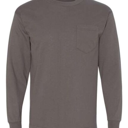 Unisex USA-Made Long Sleeve Pocket T-Shirt