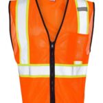 Unisex Economy Contrasting Vest with Zippered Front