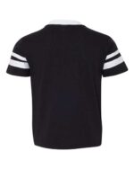 Youth V-Neck Jersey with Striped Sleeves - Image 2