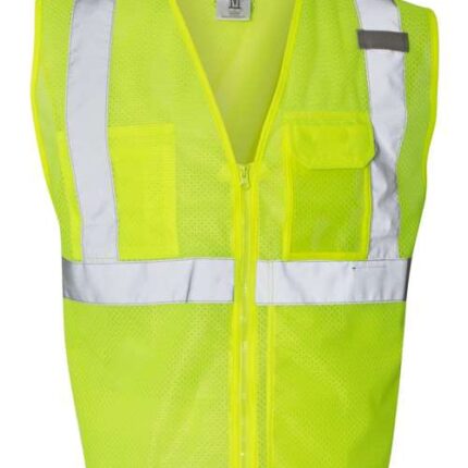 Unisex Clear ID Vest with Zipper Closure