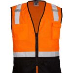 Unisex Black Bottom Mesh Class 2 Vest