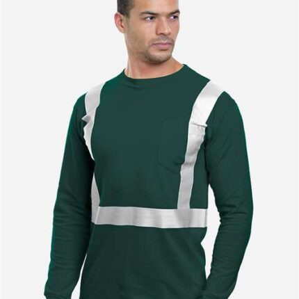 Unisex USA-Made High Visibility Long Sleeve Pocket T-Shirt