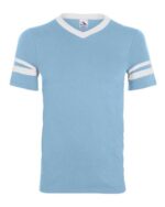 V-Neck Jersey with Striped Sleeves