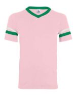 V-Neck Jersey with Striped Sleeves