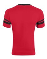 V-Neck Jersey with Striped Sleeves - Image 2