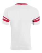 V-Neck Jersey with Striped Sleeves - Image 2
