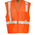Unisex Single Pocket Zipper Mesh Vest