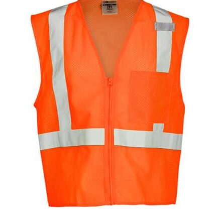 Unisex Single Pocket Zipper Mesh Vest