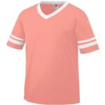 V-Neck Jersey with Striped Sleeves