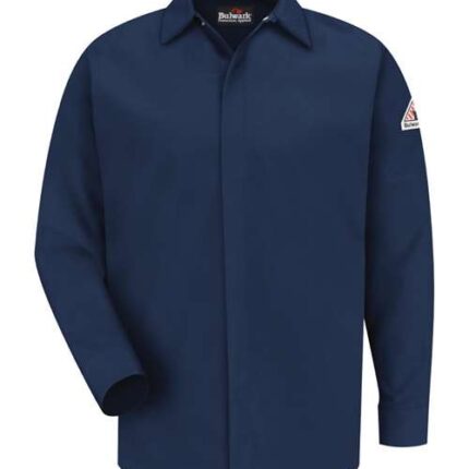 Men's Tall Concealed-Gripper Pocketless Work Shirt