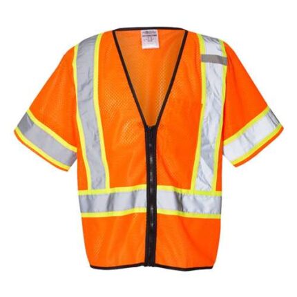Unisex Class 3 Mesh Zippered Vest