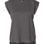 Women’s Flowy Rolled Cuffs Muscle Tee
