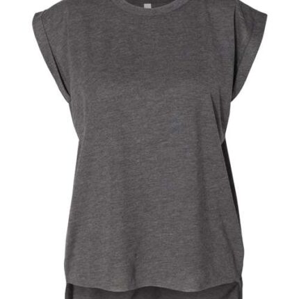 Women’s Flowy Rolled Cuffs Muscle Tee