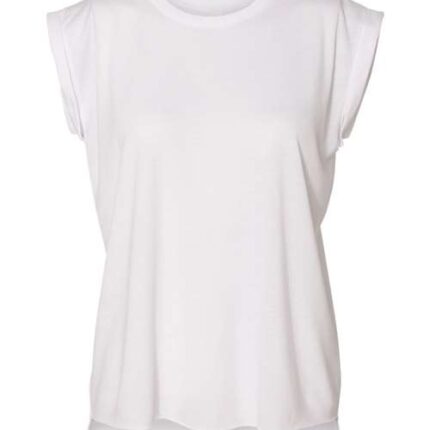 Women’s Flowy Rolled Cuffs Muscle Tee