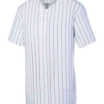 Unisex Pinstripe Full Button Baseball Jersey