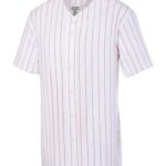 Unisex Pinstripe Full Button Baseball Jersey