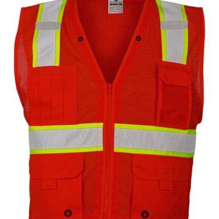 Unisex EV Series® Enhanced Visibility Multi-Pocket Mesh Vest