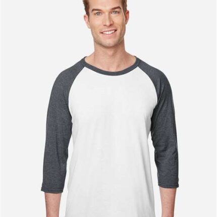 Premium Blend Ringspun Three-Quarter Sleeve Raglan Baseball T-Shirt