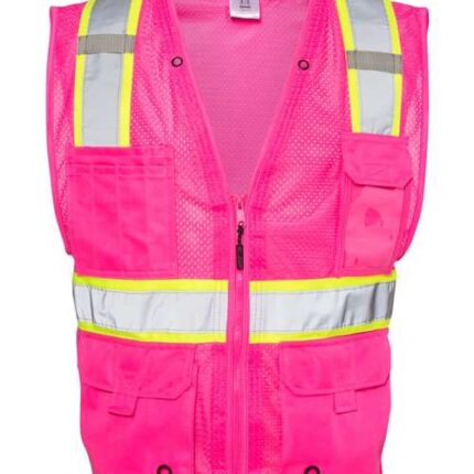 Unisex EV Series® Enhanced Visibility Multi-Pocket Mesh Vest