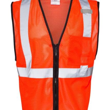 Unisex Single Pocket Zipper Mesh Class 2 Vest