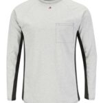 Men's Long Sleeve FR Two-Tone Base Layer with Concealed Chest Pocket - EXCEL FR