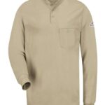 Men's Long Sleeve Tagless Henley Shirt