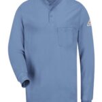 Men's Long Sleeve Tagless Henley Shirt