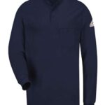 Men's Long Sleeve Tagless Henley Shirt