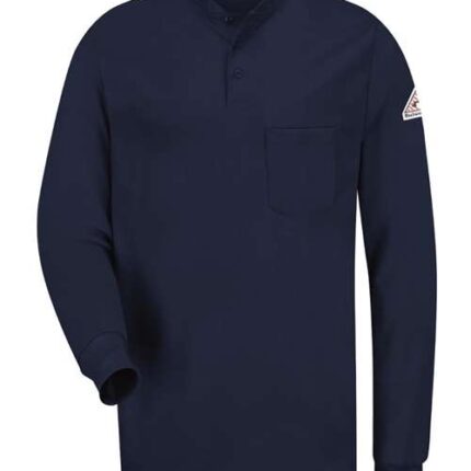 Men's Long Sleeve Tagless Henley Shirt