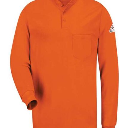 Men's Long Sleeve Tagless Henley Shirt