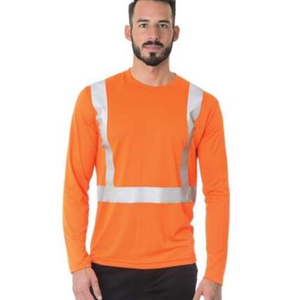 Men's USA-Made Hi-Visibility Long Sleeve Performance T-Shirt