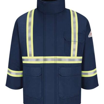 Men's Long Deluxe Parka With Reflective Trim - EXCEL FR® ComforTouch