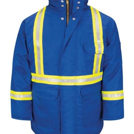 Men's Long Deluxe Parka With Reflective Trim - EXCEL FR® ComforTouch