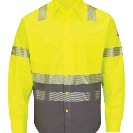 Men's Tall Hi-Visibility Color Block Uniform Shirt - EXCEL FR® ComforTouch® - 7 oz.