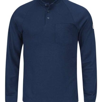 Men's Long Sleeve Henley Shirt- CoolTouch®2
