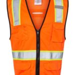 Unisex 6 Pocket Contrast Class 2 Vest