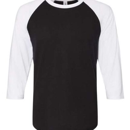 Premium Blend Ringspun Three-Quarter Sleeve Raglan Baseball T-Shirt