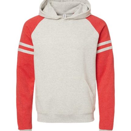Unisex Nublend® Varsity Colorblocked Raglan Hooded Sweatshirt