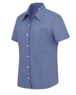 Women's Short Sleeve Stretch Oxford Shirt - Image 2