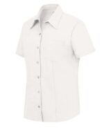 Women's Short Sleeve Stretch Oxford Shirt - Image 2