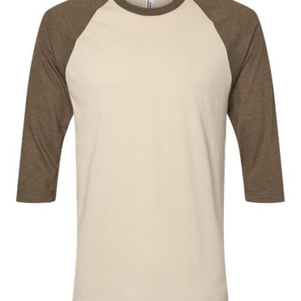 Unisex CVC Three-Quarter Sleeve Tee