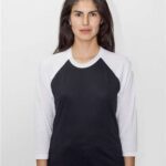 Unisex USA-Made Three-Quarter Sleeve Raglan Baseball T-Shirt