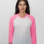 Unisex USA-Made Three-Quarter Sleeve Raglan Baseball T-Shirt