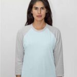 Unisex USA-Made Three-Quarter Sleeve Raglan Baseball T-Shirt