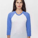 Unisex USA-Made Three-Quarter Sleeve Raglan Baseball T-Shirt