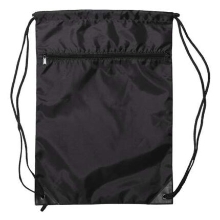 Zippered Drawstring Backpack