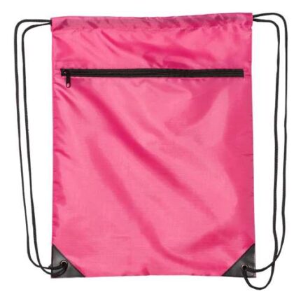 Zippered Drawstring Backpack