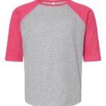 Youth Baseball Fine Jersey Three-Quarter Sleeve Tee