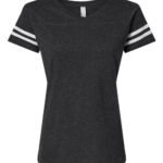 Women's Football V-Neck Fine Jersey Tee
