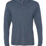 Unisex Triblend Hooded Long Sleeve Pullover T-Shirt